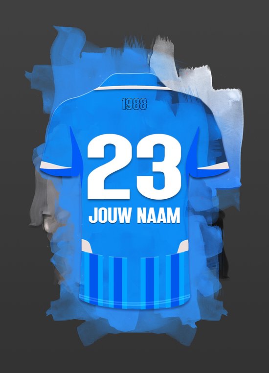 Affiche encadrée Galatasaray avec personnalisation - Avec eigen naam et numéro - Format A4 - 21x29,7 cm - Papier semi/brillant - Affiche maillot de Voetbal - Inspirée des couleurs de Galatasaray et d'un peu d'imagination