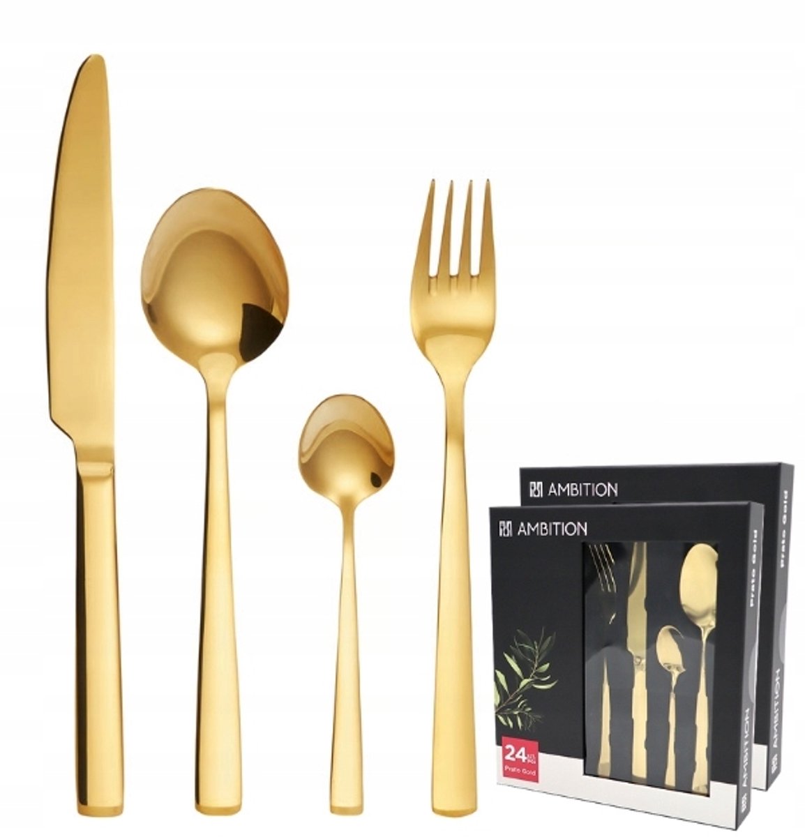 Ambitie Prato Goud Bestek Set 48 voor 12 personen