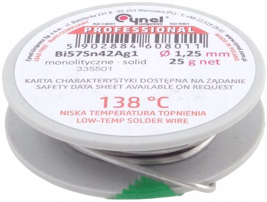 Soldeertin, loodvrij, soldeertin, 0,8 mm, 30 g, colofoniumkernlasdraad, Sn99,3%, Cu0,7%, voor reparatie en doe-het-zelvers van elektronische componenten voor het lassen