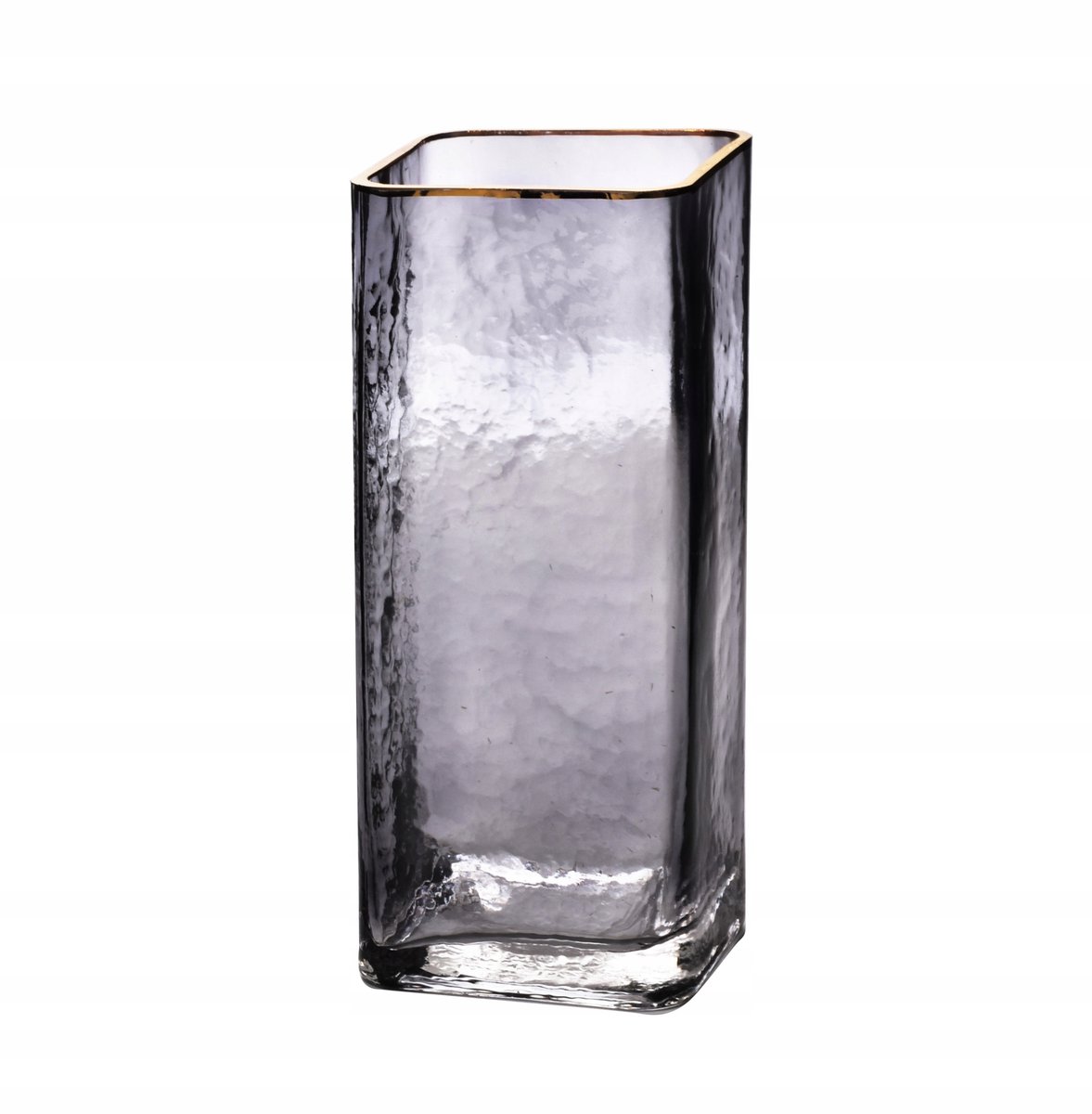 Glazen Vaas Kubus Goud 24,5 cm - Decoratieve Vaas voor Bloemen