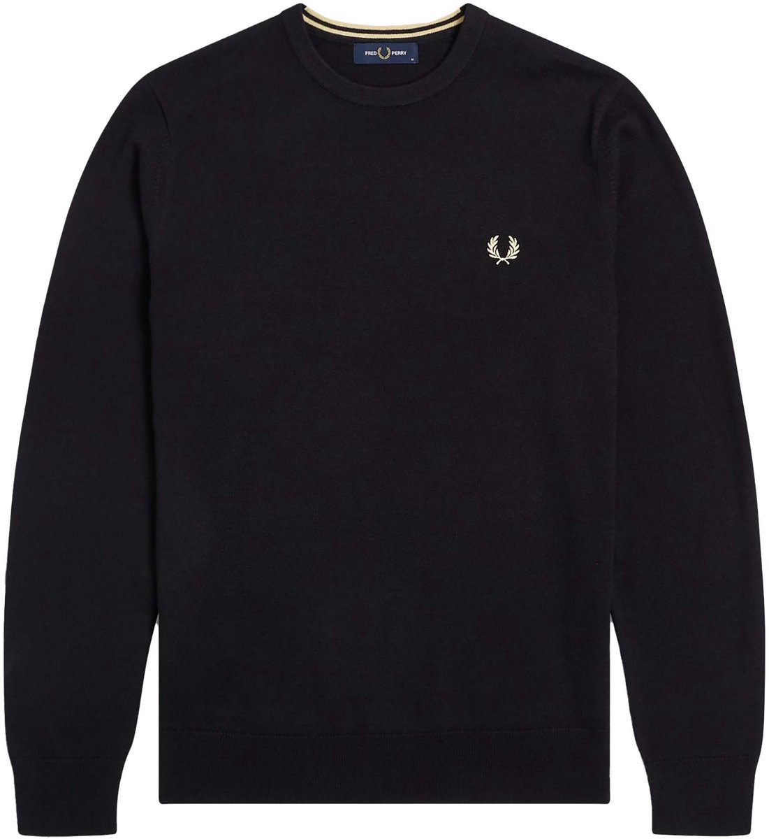 Fredperry Fp Klassieke Trui Met Ronde Hals Fashion Wear Volwassen Zwart