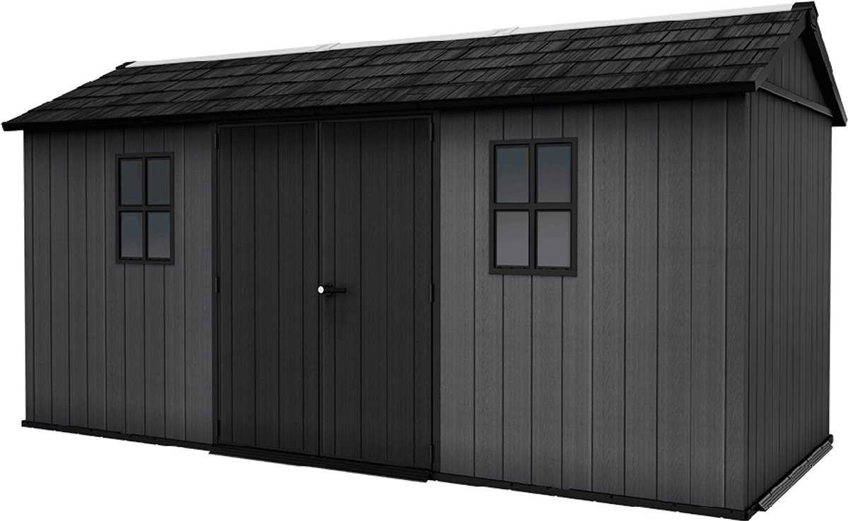 Keter Newton 1575 Tuinhuis - 230x476x246cm - Grijs