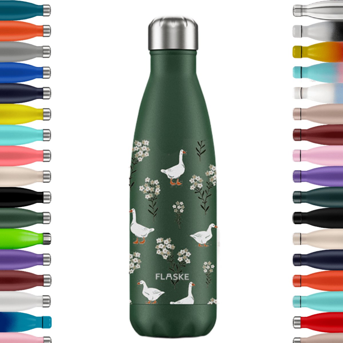 FLASKE Original 500ML - Goose Haven - RVS Drinkfles van 500ML - Geschikt als waterfles, thermosfles en thermoskan