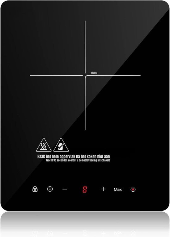 MMP® Elektrische Kookplaat 4 Pits - Elektrische Fornuis - Elektrische Kookplaat Vrijstaand - 4 Kookzones - Kinderslot - Zwart - 35cm x 28cm x 5cm