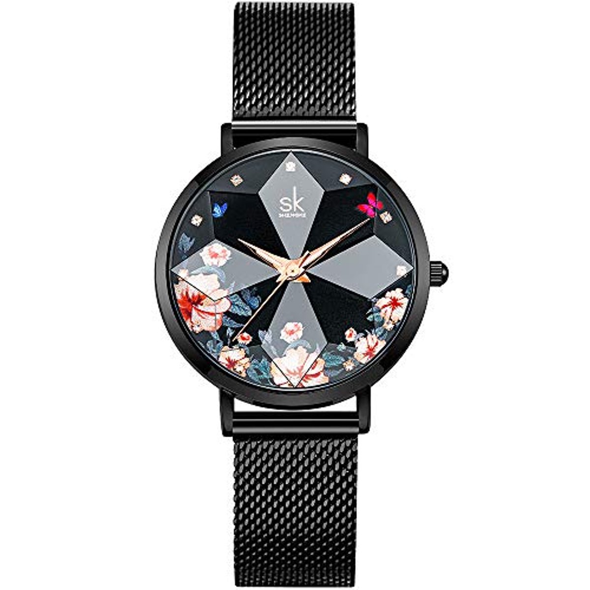 Dameshorloge Minimalistisch Met Roestvrij Stalen Mesh Band