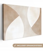 Tableau sur toile 120x80 cm - Décoration murale exclusive marron - Style japonais - Abstrait - Décoration murale murale salon - Décoration chambre - Accessoires de décoration - Peintures sur toile