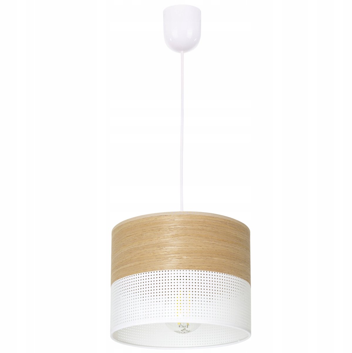 Houten lampenkap Hanglamp met poort E27 20cm Modern