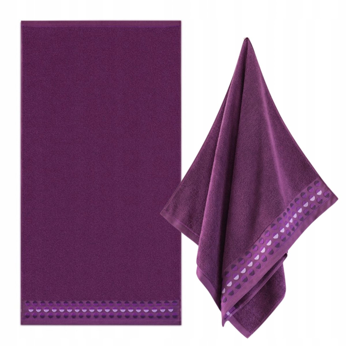 Zwoltex Zen 2 Handdoek Katoen Paars 50x90cm - Luxe en Zacht