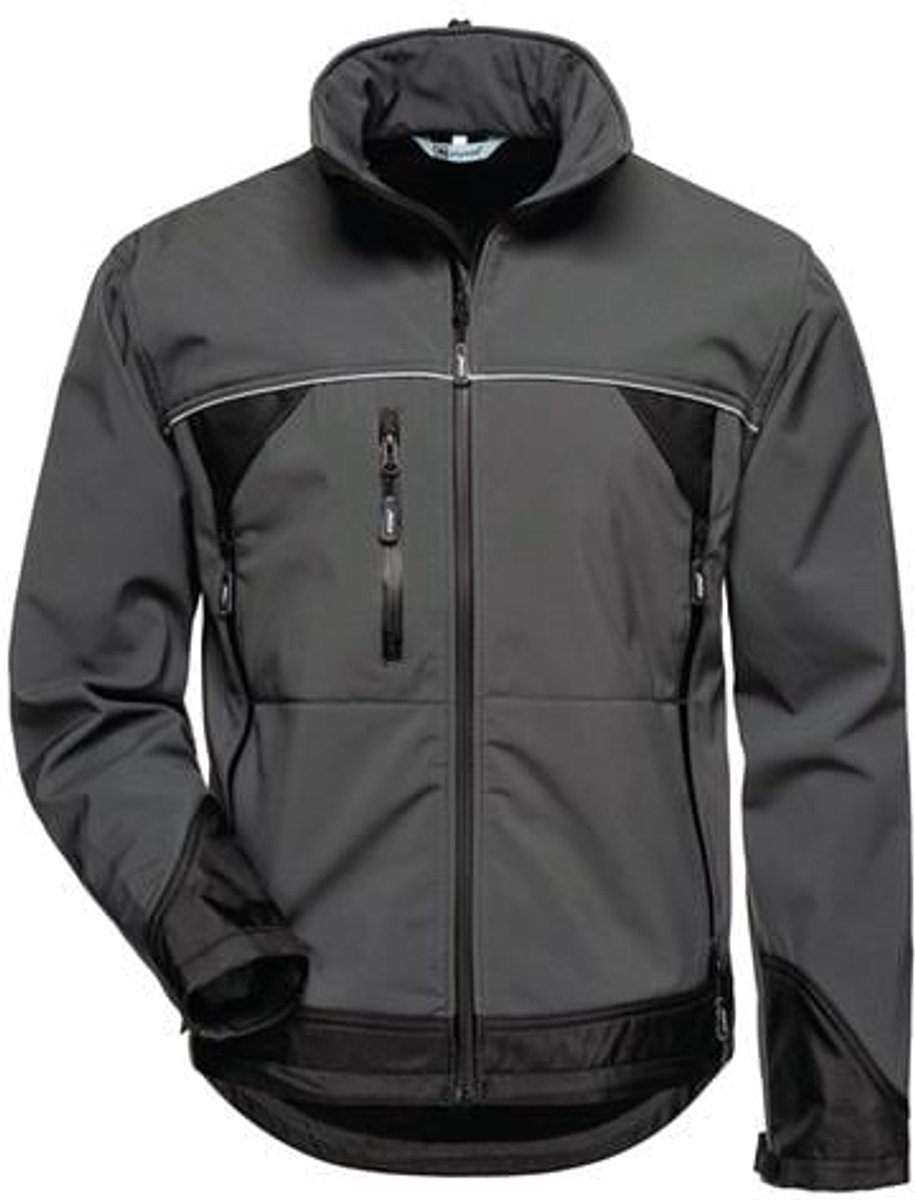 Softshell jas BETA maat XXXL grijs/zwart ELYSEE