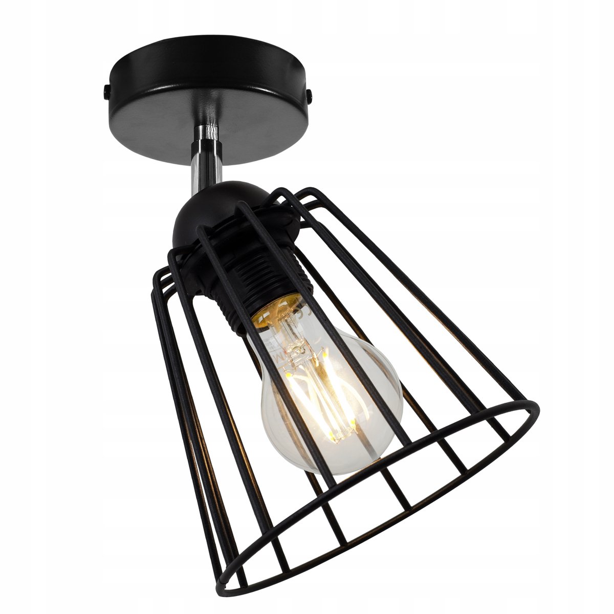 Edison Hanglamp Koper Zwart - Verstelbaar - Loft Stijl