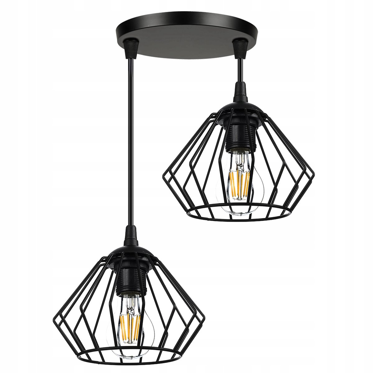 Hanglamp Diamant LED LX1042 Zwart - Stijlvol & Modern