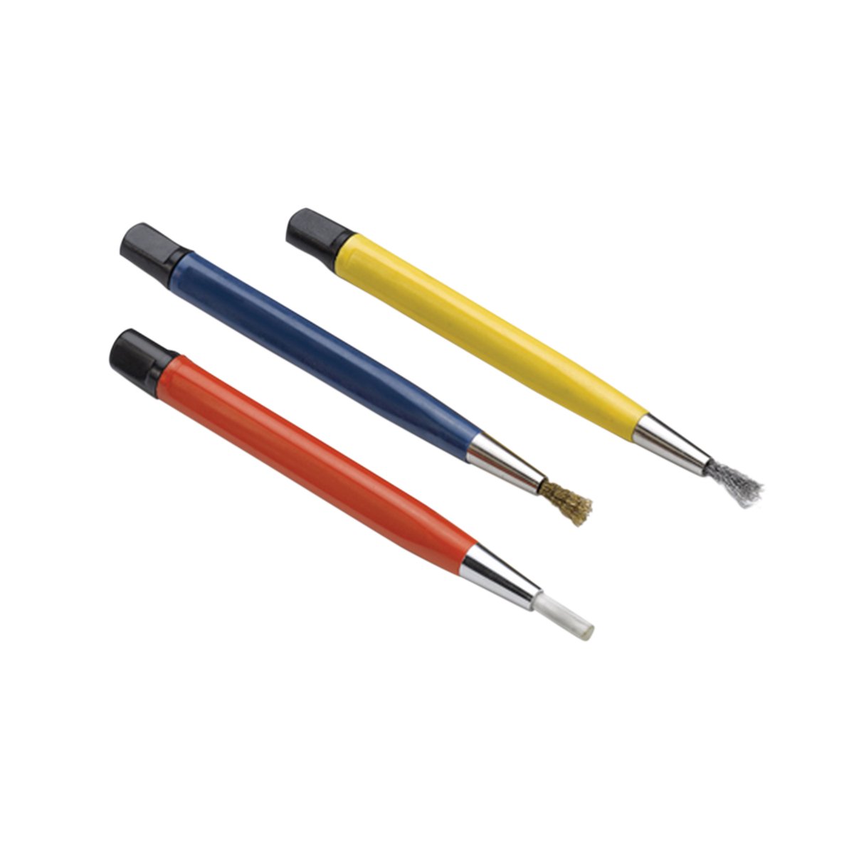 Handkrasborstelassortiment, set van 3, gemaakt van messing, glasvezel, staal, zacht, medium en hard, geschikt voor horlogemakers