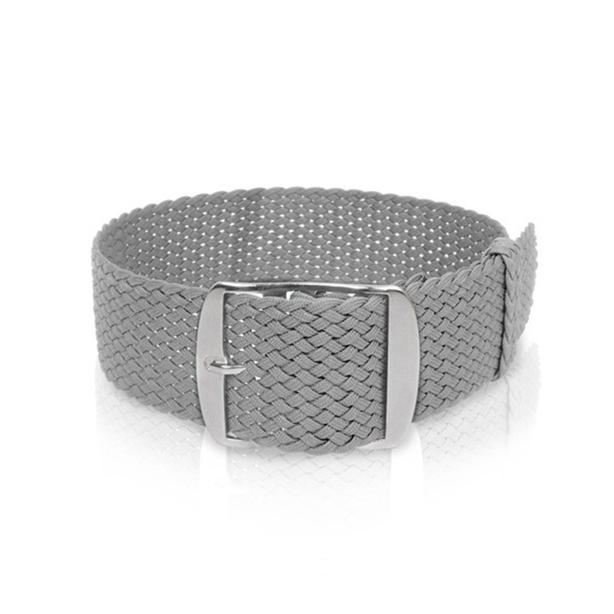 Perlon band lichtgrijs, 18mm