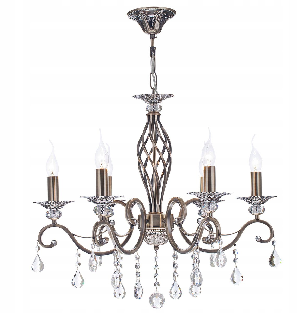 Maytoni GRACE RC247-PL-06-R Hanglamp - Messing & Kristal