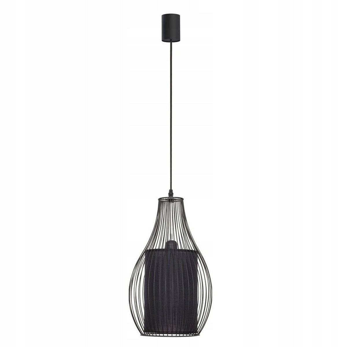CAMILLA 4610 Hanglamp - Stijlvol Zwart Metaal, E27 Fitting