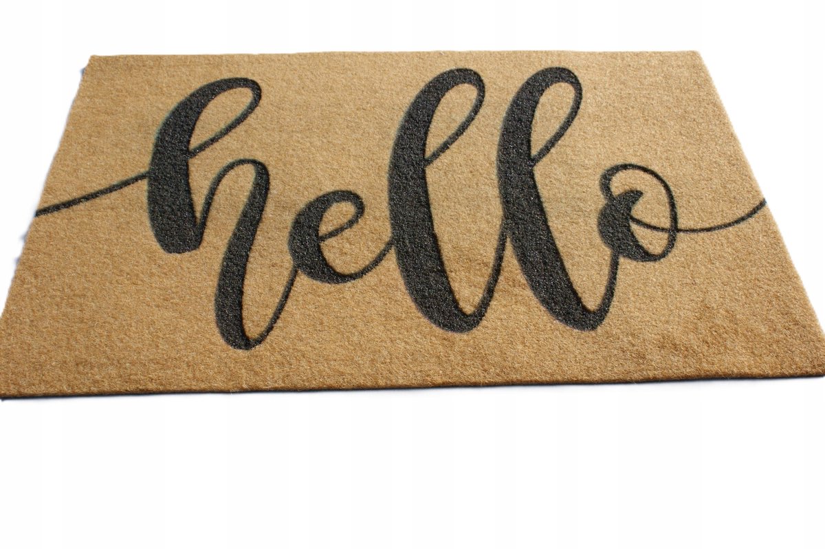 Kokosmat Deurmat "HELLO" 45x70cm - Stijlvol en duurzaam