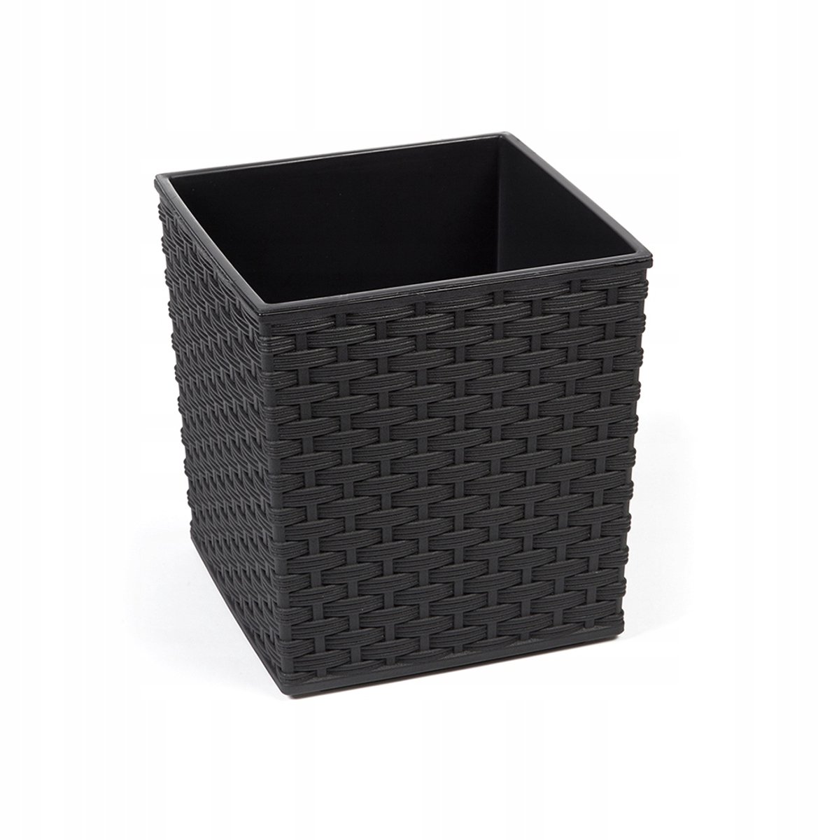 Lamela Juka Rotan Pot Zwart 25x25x26cm met Inzetstuk