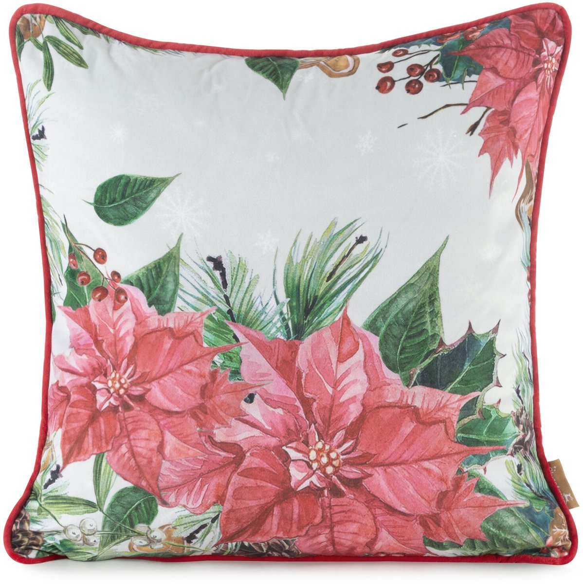 Kerst Kussenhoes Jingle37 45x45cm Roze - 100% Polyester