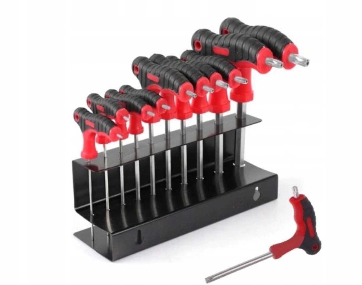 TORX "T" Sleutelset 10 Delig met Standaard