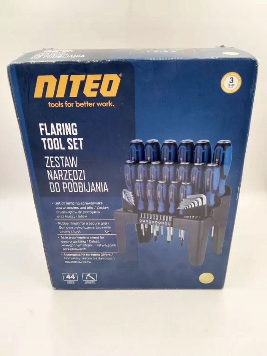 Niteo Tools Gereedschapset 44 Delen - Chroom-Vanadium Staal