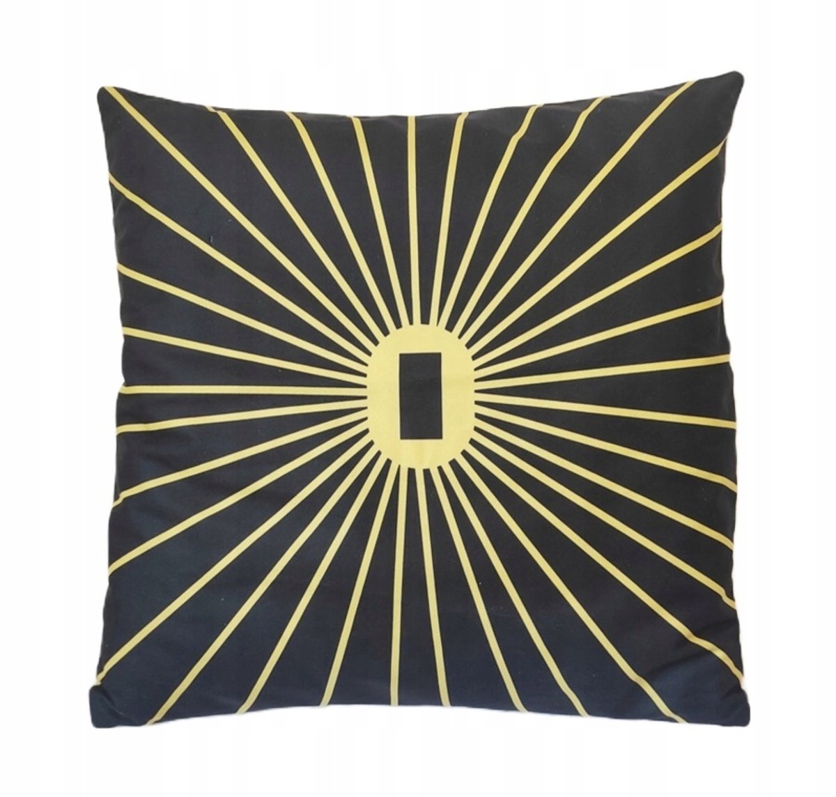 Decoratieve Kussensloop 45x45 cm Jute Linnen Zwart Geel