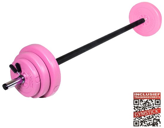 Gymstick Pump Set - Halterset - Roze - 20 kg - Met Online Trainingsvideo's