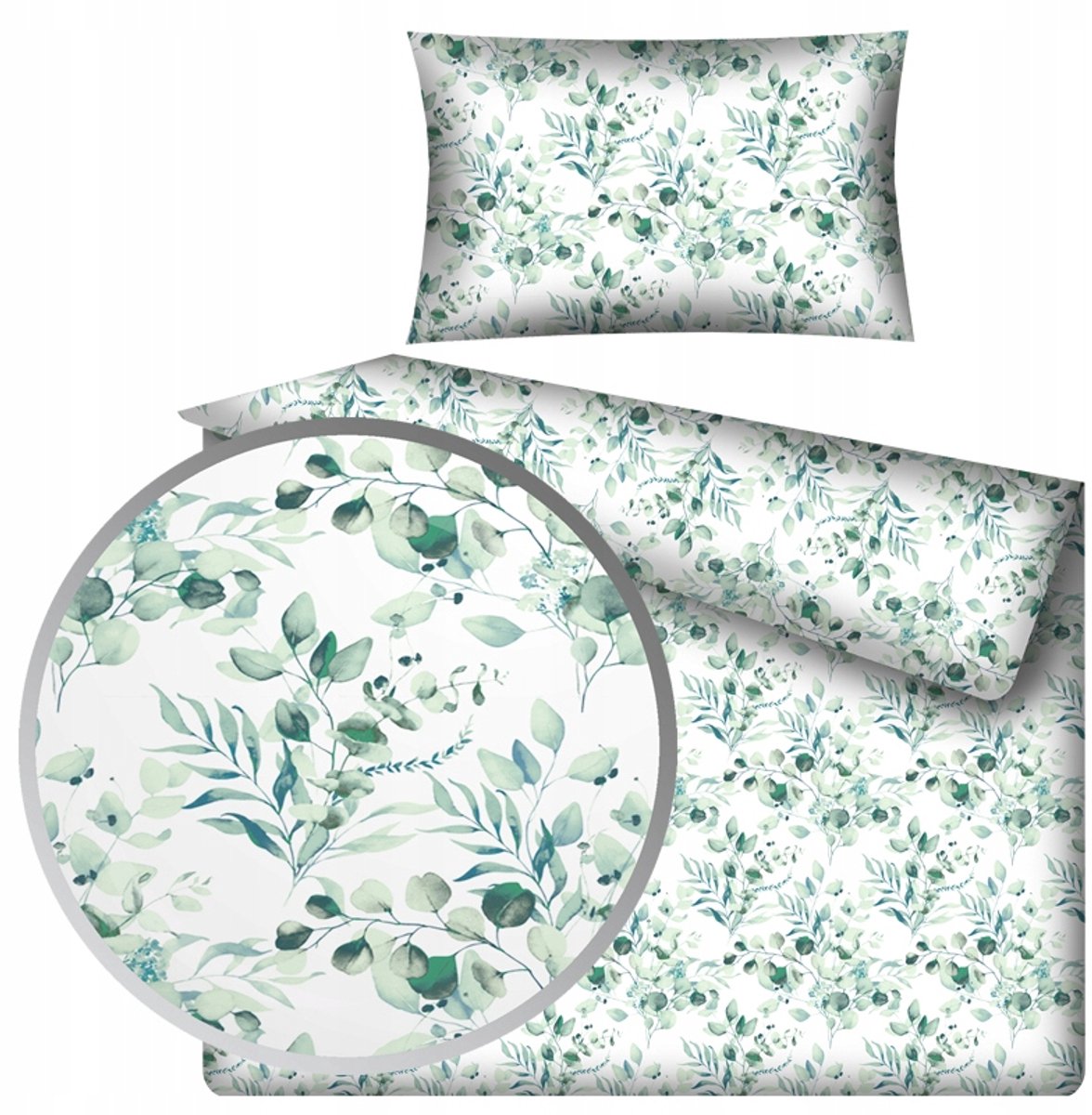 Kinderbeddengoed Eucalyptus Mint Groen 100x135 cm Katoen