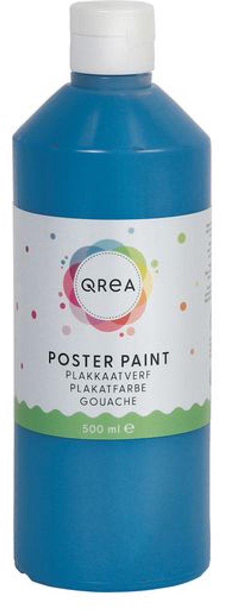 Plakkaatverf qrea blauw 500ml