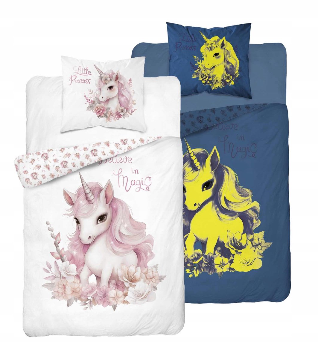 Katoenen Beddengoed 160x200 Unicorn - Gloeiend in het Donker