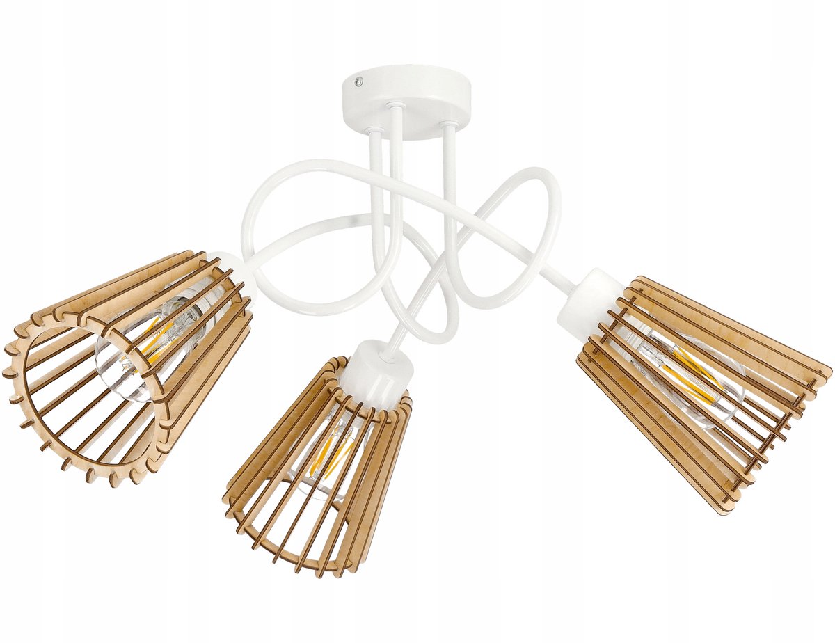 Loft Houten Hanglamp E27 - Stijlvolle Verlichting voor Elk Interieur