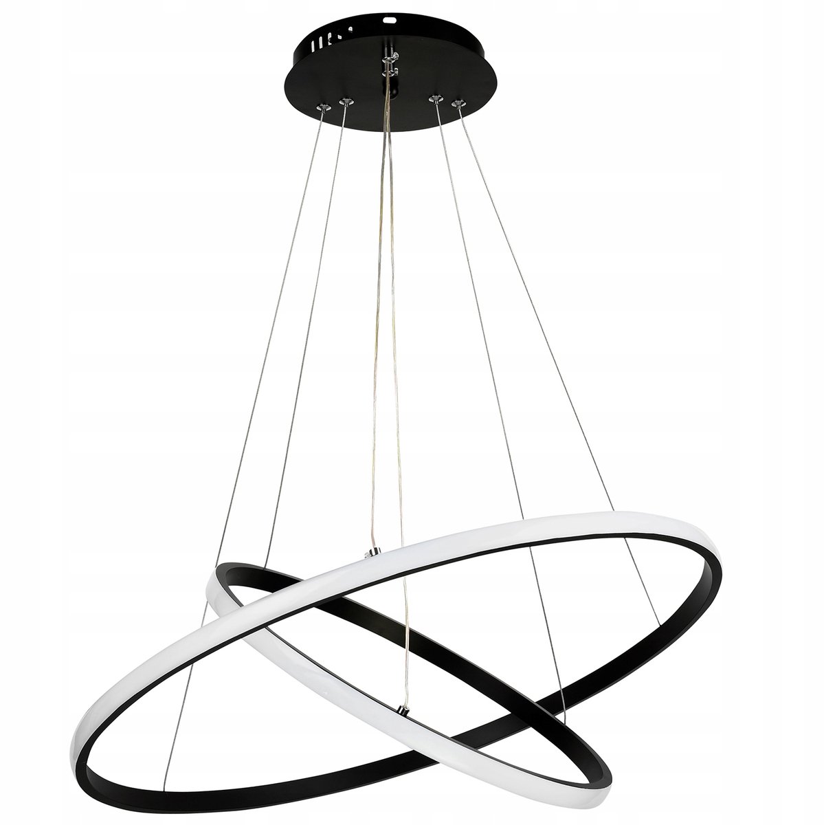 Moderne LED plafondlamp 49W Zwart - 3 kleuren licht