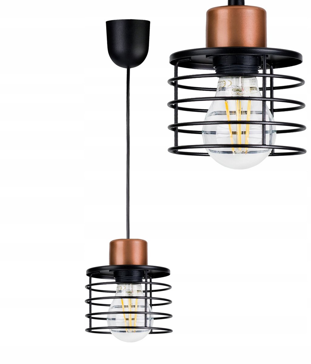 Hanglamp Loft Stijl met Veer - E27 Fitting