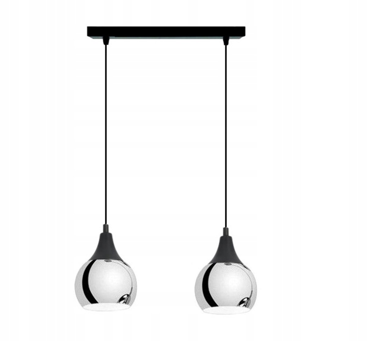 Hanglamp Zwart/Chroom E27 - Stijlvol Woonkamerlamp