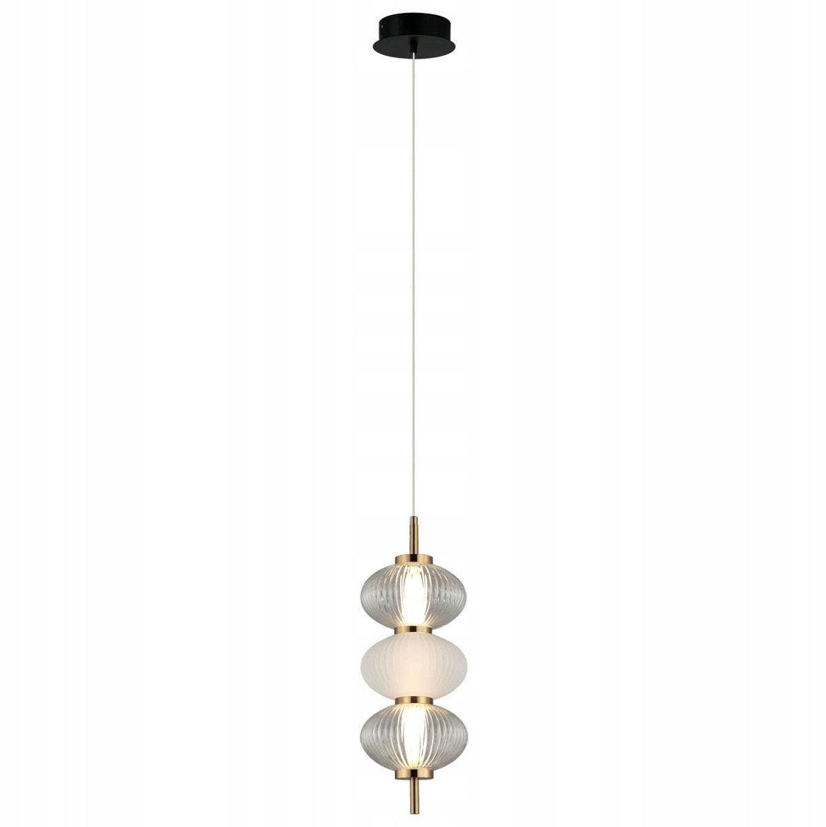 LED Hanglamp Testa D50 Zwart Wit Transparant 12W 3000K