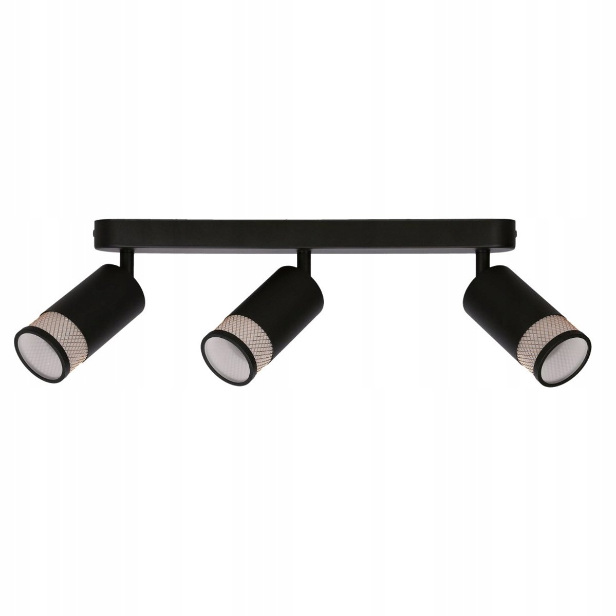 Flin Plafondlamp Zwart/Goud 3x GU10 Spots