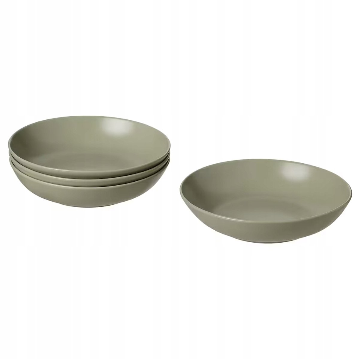 IKEA FARGKLAR Diep Bord Mat Groen 23 cm - 4 Stuks