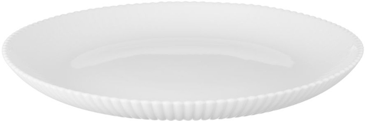 Aurora Dessertbord 19cm Wit Opaal Glas Geribbeld