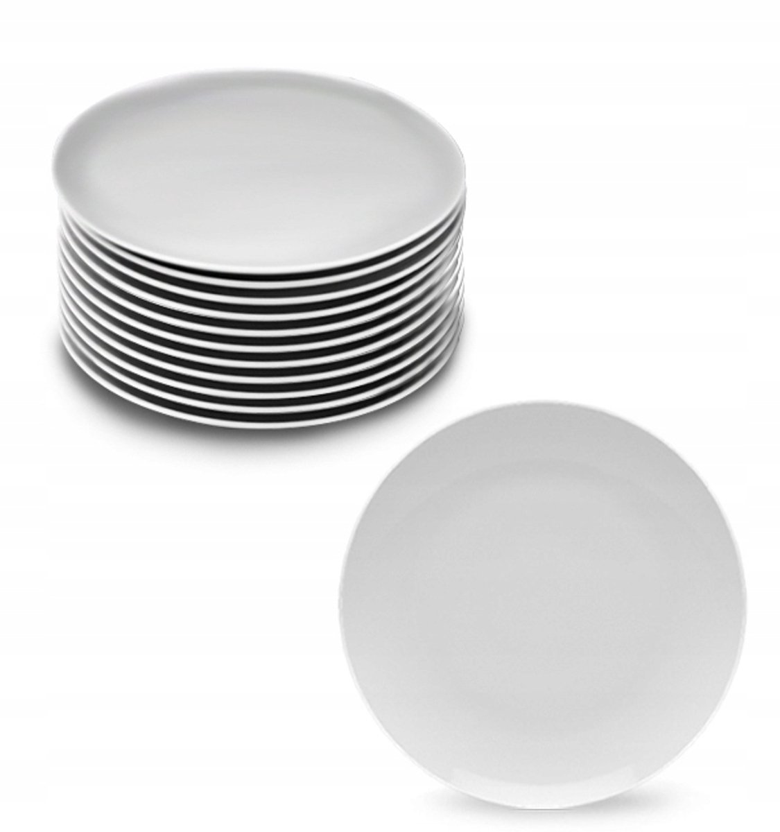Lubiana Boss Dessertborden Wit Porselein 20,5 cm - Set van 12