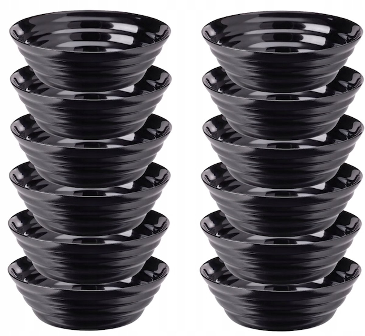 NÄTBARB Kommetjes Zwart 14 cm (12 stuks) - Stijlvol & Praktisch