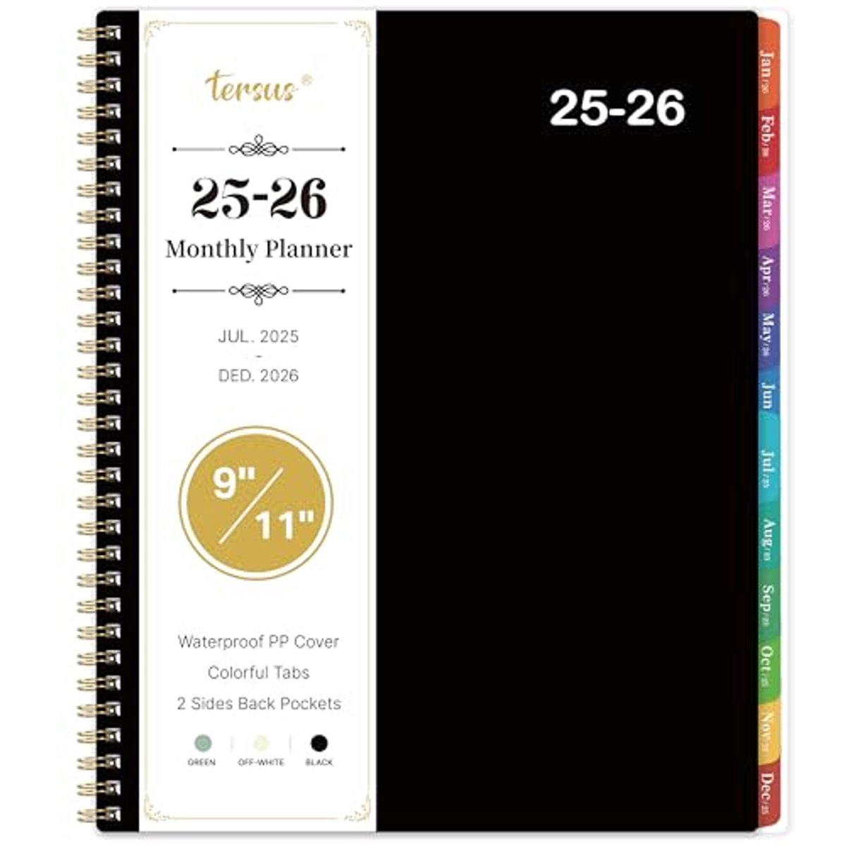 Grote Maandplanner 2025-2026 | 18 Maanden Kalender | 9" x 11" | Voor School, Kantoor en Thuis