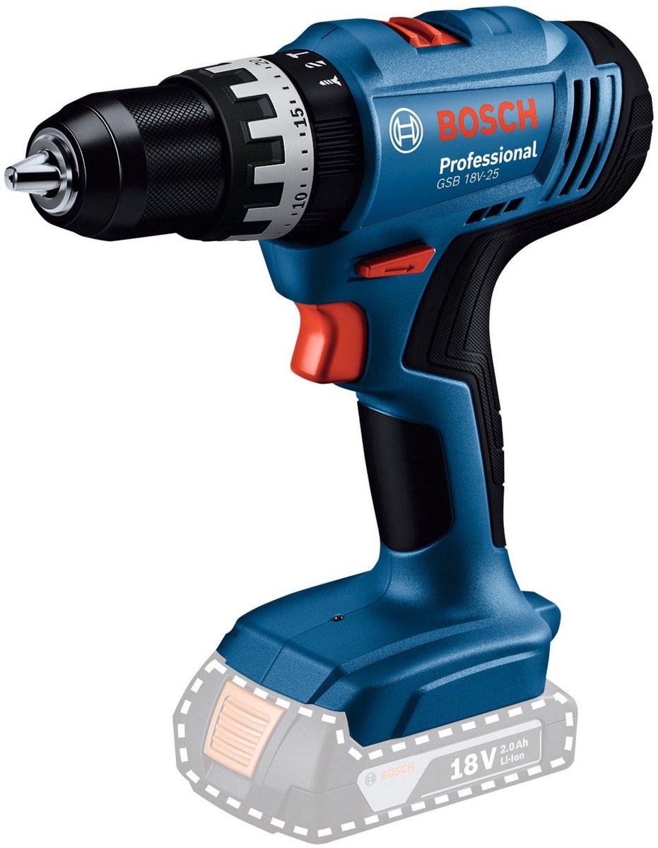 Bosch Professional GSB 18V-25 Accu klop-/schroefboormachine 18V Basic Body - 06019K9300 – foto 4