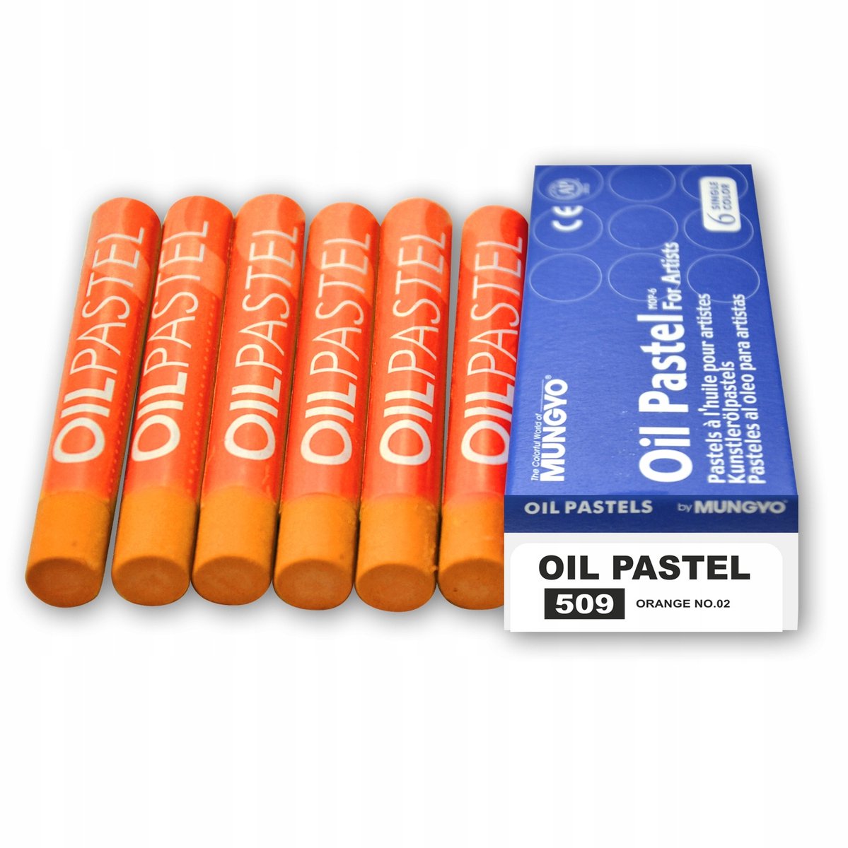 Mungyo Oliepastels Set - 6 Stuks - Oranje 509