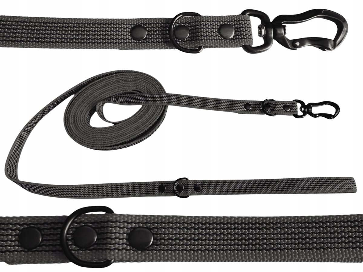 ShelbyPets Hondenlijn 2m x 20mm - Duurzaam, Antislip, Zwart