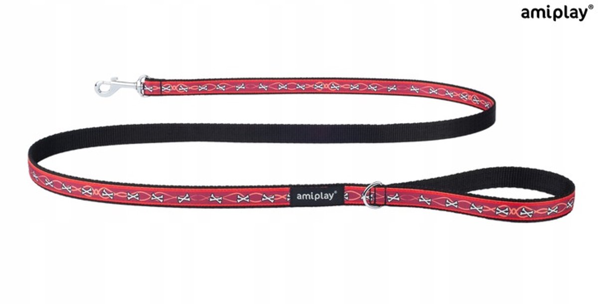 Amiplay Hondenlijn Joy Botjes Bordo 150cm Maat M