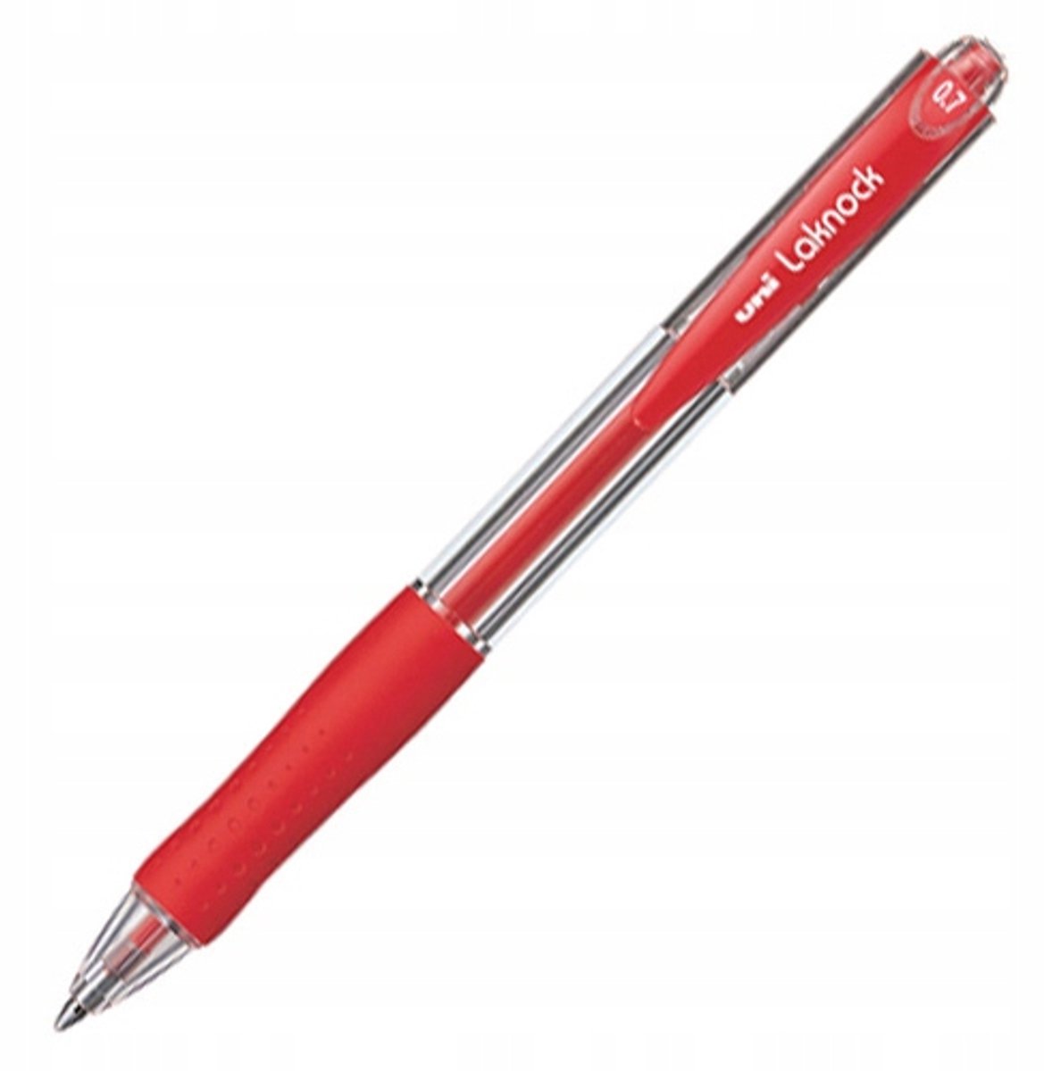 UNI SN-100 Laknock Rode automatische pen met rubberen grip