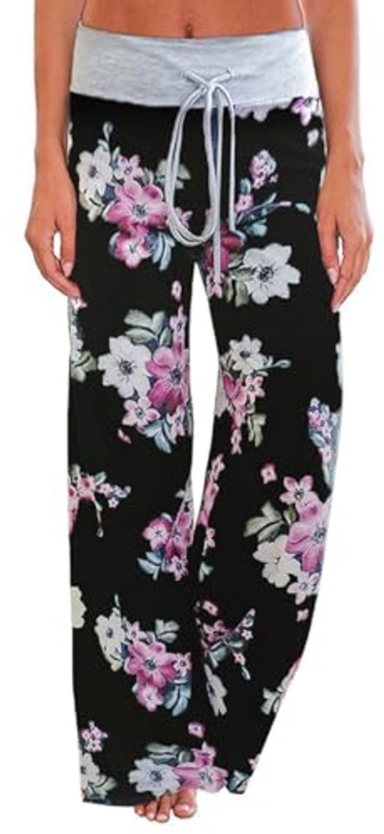 Comfortabele Dames Yogabroek - Stretch Loungebroek met Wijde Pijpen