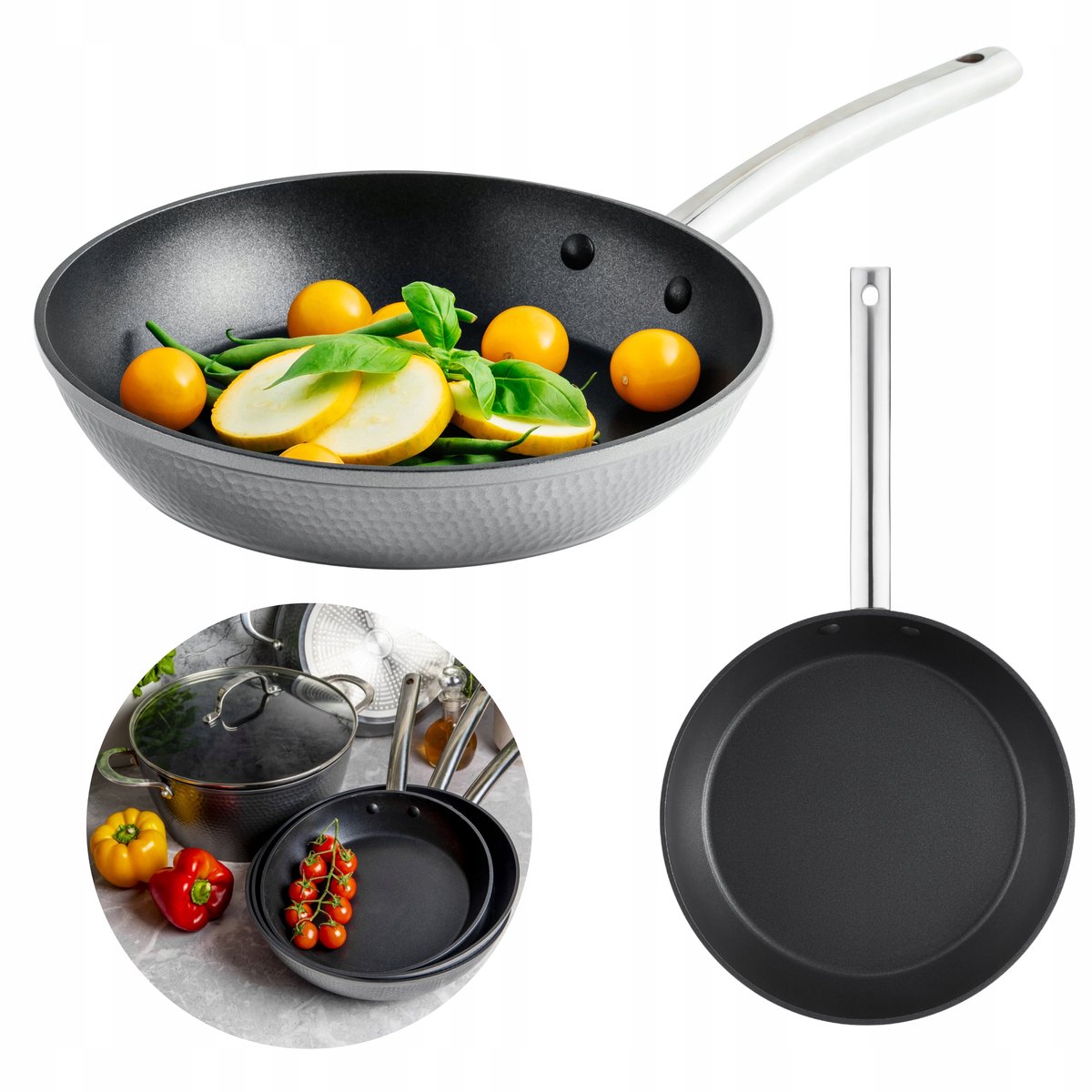 Ambition Bubble Koekenpan 24cm Aluminium Anti-aanbak Inductie