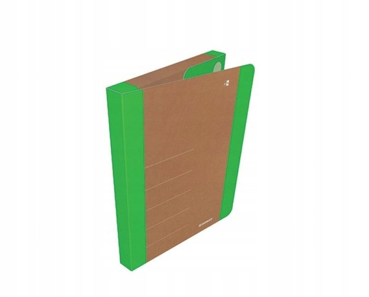 Donau A4 map met klittenband, 3cm, groen, stevig karton