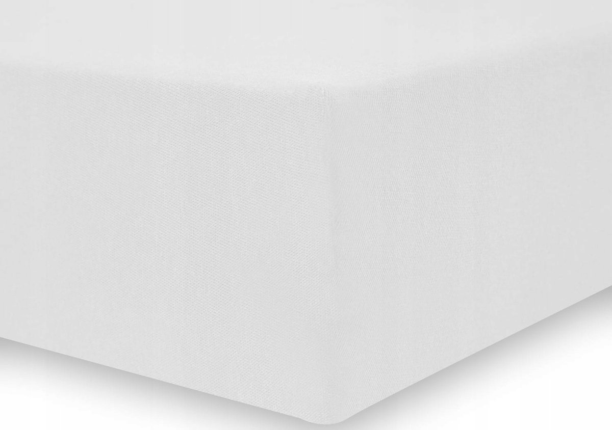 Jersey hoeslaken 180x200 cm wit met elastiek