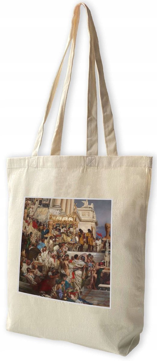 Shopper Tas met 'Vlammen van Nero' Print - Handgemaakt